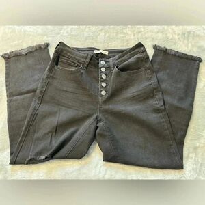 So Jeans | Front Buttons | Distressed frayed hem | Size 7